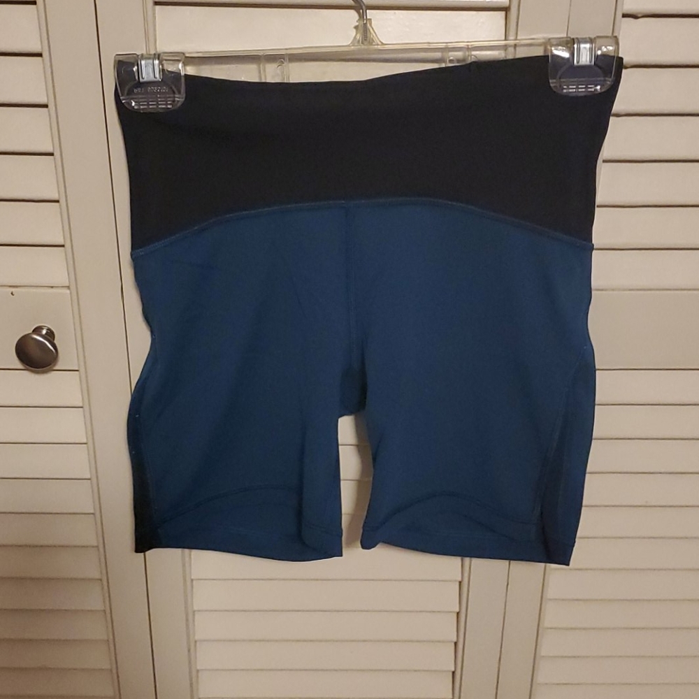 Lululemon biker short teal and black